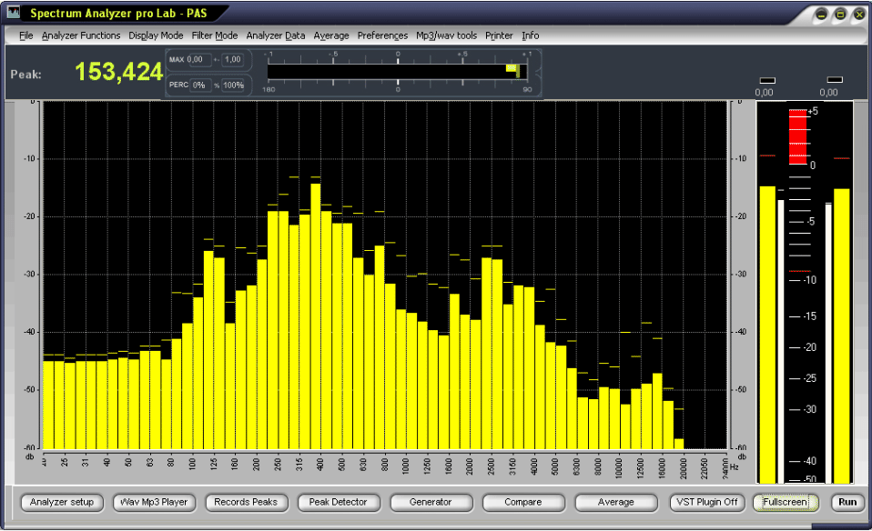 Spectrum Analyzer Pro Lab PAS 1/3 Octave Spectrum Analyzer, Graphic