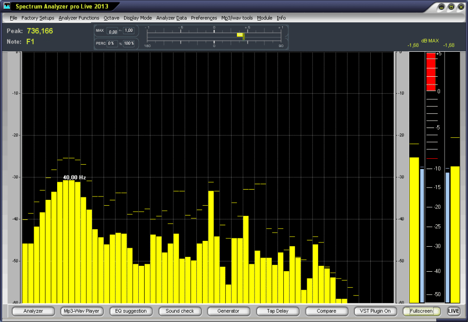 Spectrum Analyzer pro Live