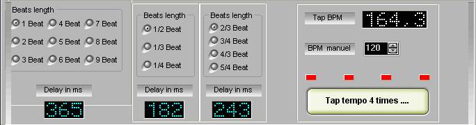 tap delay calculator